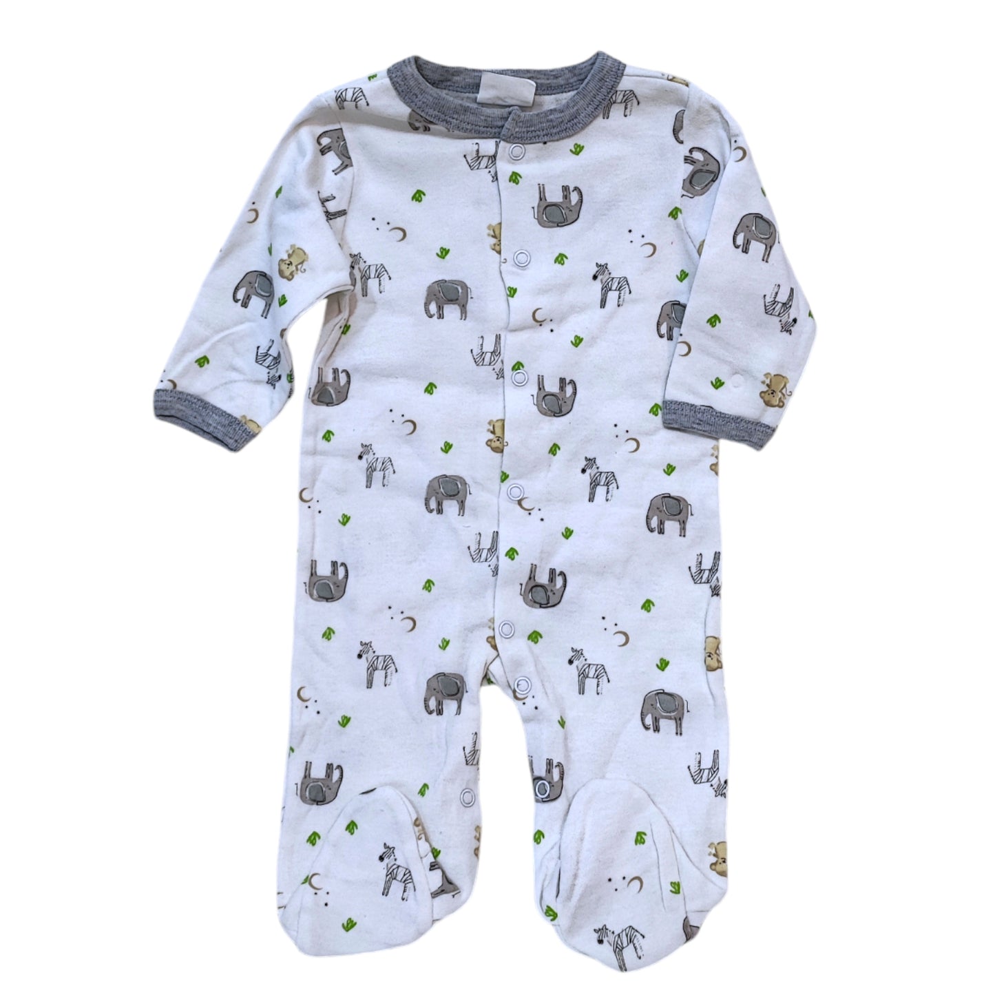 Unisex Newborn Baby 5 Piece Gift Set- Grey Elephant Print