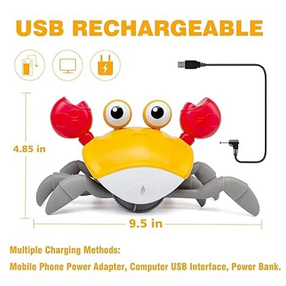 Sensing Crawling Crab Baby Toy Tummy Time